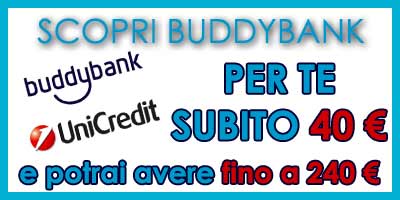 Promozione Buddybank unicredit